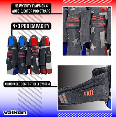 Valken Fate GFX 4+3 Paintball Harness